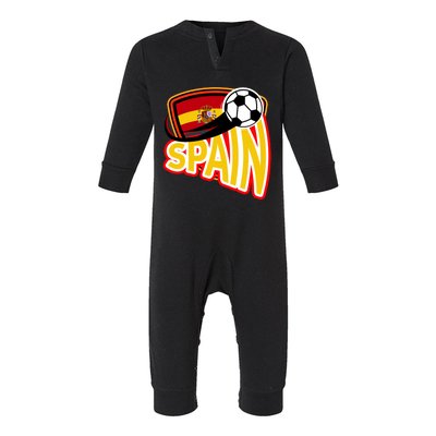 Spain Soccer Logo Infant Fleece One Piece