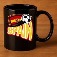 Spain Soccer Logo 11oz C Handle Ceramic Mug