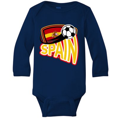 Spain Soccer Logo Baby Long Sleeve Bodysuit