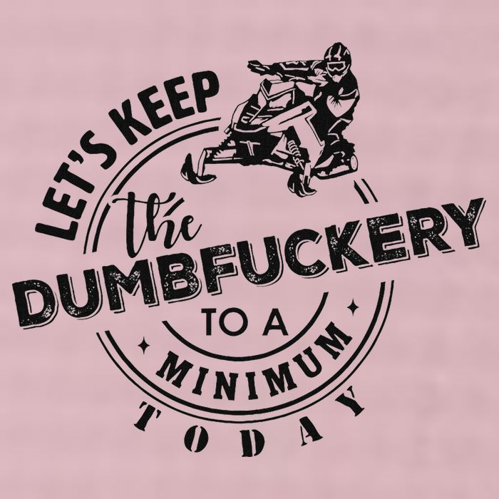 Snowmobile Sled LetS Keep The Dumbfuckery To Minimum Today 25L Jumbo Tote