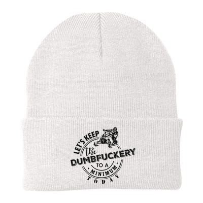 Snowmobile Sled LetS Keep The Dumbfuckery To Minimum Today Beanie