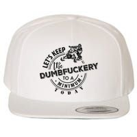 Snowmobile Sled LetS Keep The Dumbfuckery To Minimum Today Wool Snapback Cap