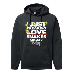 Snake Snake Lover  Reptile Lover Funny Snake Performance Fleece Hoodie