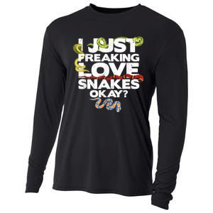 Snake Snake Lover  Reptile Lover Funny Snake Cooling Performance Long Sleeve Crew