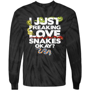 Snake Snake Lover  Reptile Lover Funny Snake Tie-Dye Long Sleeve Shirt