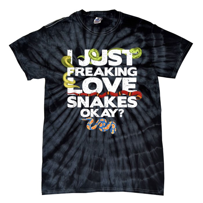 Snake Snake Lover  Reptile Lover Funny Snake Tie-Dye T-Shirt