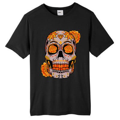 Sugar Skull Lazy Halloween Costume Cool Mexican Bones Tall Fusion ChromaSoft Performance T-Shirt