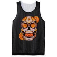 Sugar Skull Lazy Halloween Costume Cool Mexican Bones Mesh Reversible Basketball Jersey Tank