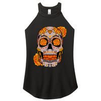 Sugar Skull Lazy Halloween Costume Cool Mexican Bones Women's Perfect Tri Rocker Tank