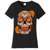 Sugar Skull Lazy Halloween Costume Cool Mexican Bones Women's T-Shirt