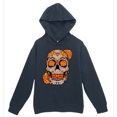 Sugar Skull Lazy Halloween Costume Cool Mexican Bones Urban Pullover Hoodie