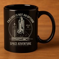 Space Shuttle Launch Galaxy 11oz C Handle Ceramic Mug