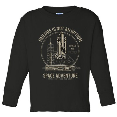 Space Shuttle Launch Galaxy Toddler Long Sleeve Shirt