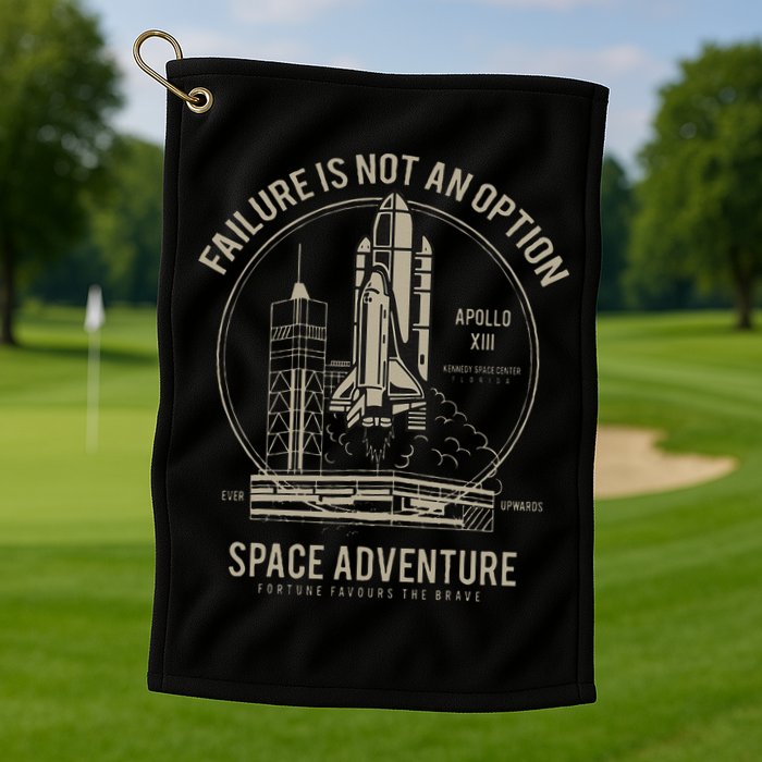 Space Shuttle Launch Galaxy Golf Towel