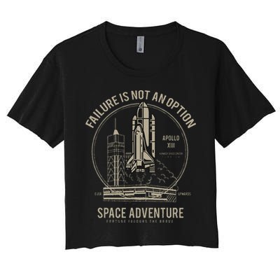 Space Shuttle Launch Galaxy Crop Top