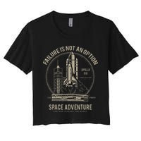 Space Shuttle Launch Galaxy Crop Top