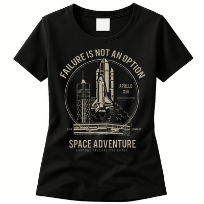 Space Shuttle Launch Galaxy Womens T-Shirt