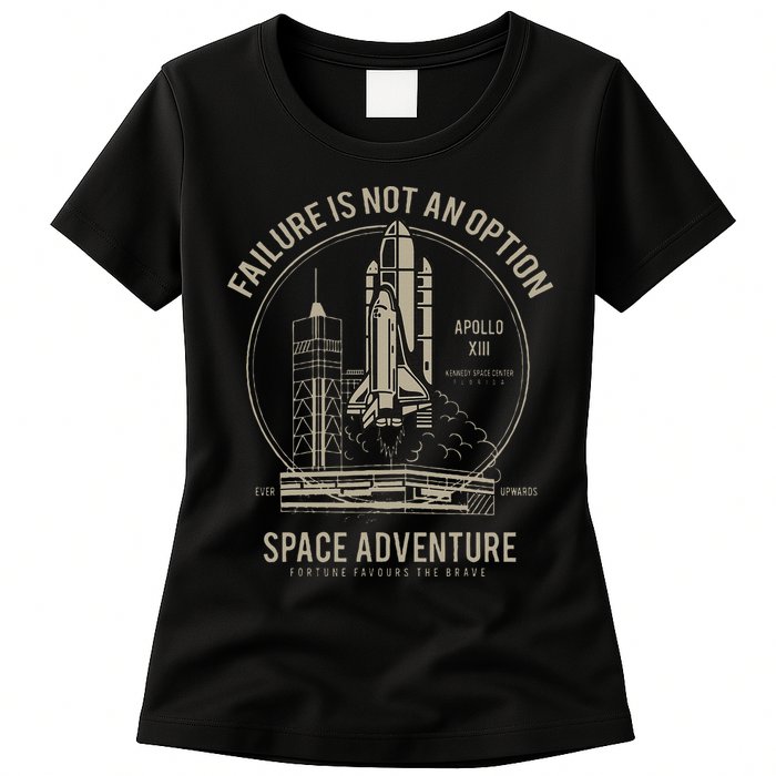 Space Shuttle Launch Galaxy Womens T-Shirt