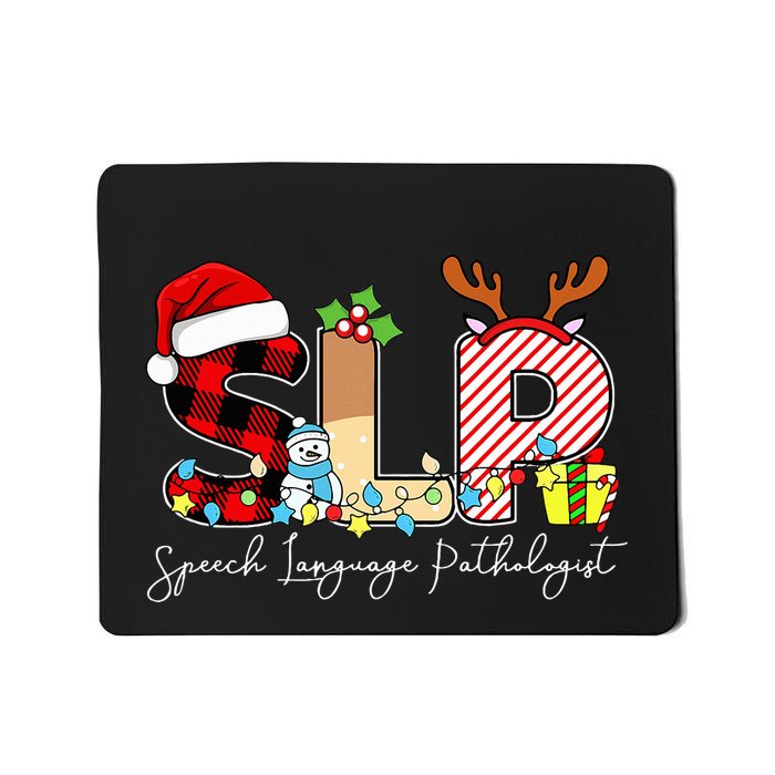 Slp Speech Language Pathologist Speech Therapy Christmas Mousepad