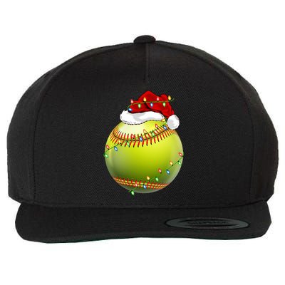 Softball Sports Lover Xmas Santa Hat Softball Christmas Cool Gift Wool Snapback Cap