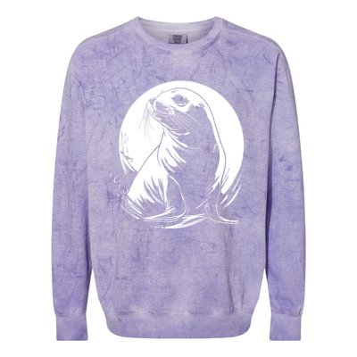 Seal Sea Lion Zookeeper Animal Gift Colorblast Crewneck Sweatshirt