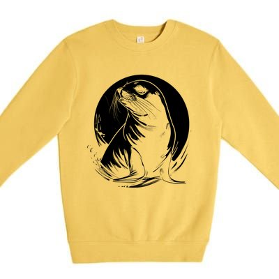 Seal Sea Lion Zookeeper Animal Gift Premium Crewneck Sweatshirt