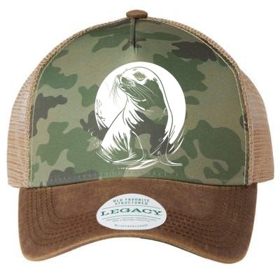 Seal Sea Lion Zookeeper Animal Gift Legacy Tie Dye Trucker Hat