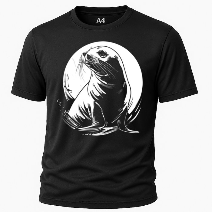 Seal Sea Lion Zookeeper Animal Gift Cooling Performance Crew T-Shirt