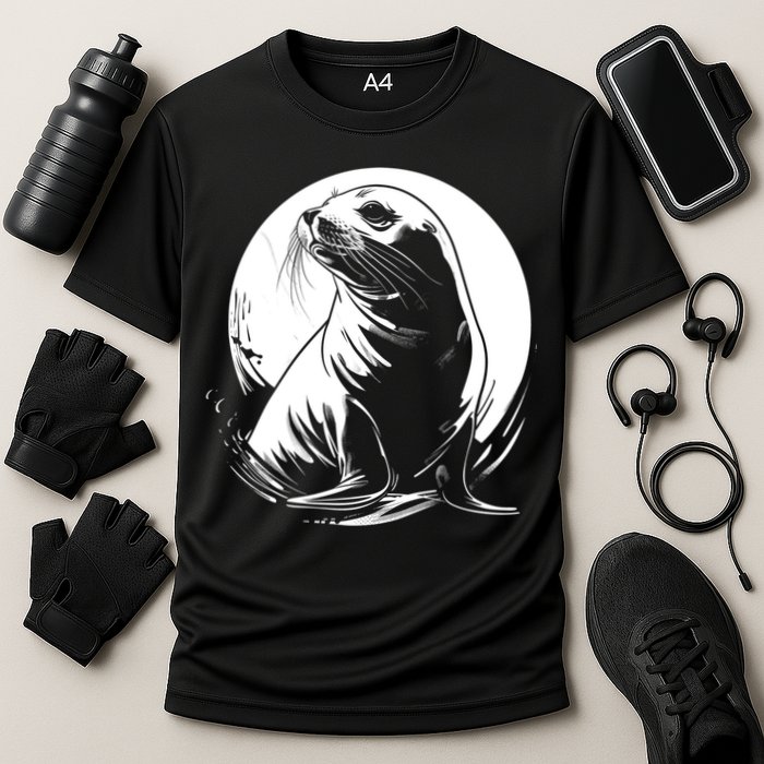 Seal Sea Lion Zookeeper Animal Gift Cooling Performance Crew T-Shirt