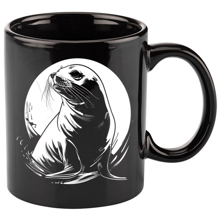 Seal Sea Lion Zookeeper Animal Gift 11oz C Handle Ceramic Mug