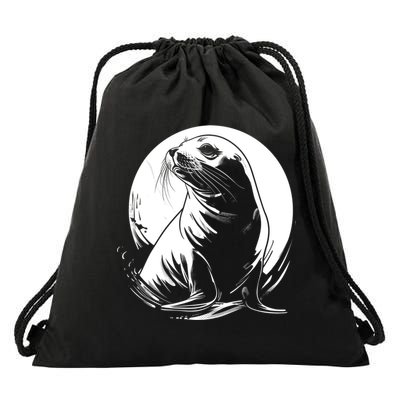 Seal Sea Lion Zookeeper Animal Gift Drawstring Bag