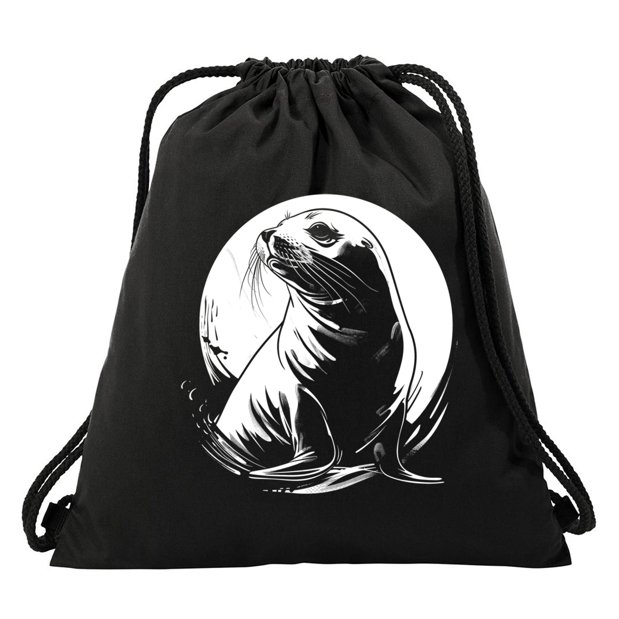 Seal Sea Lion Zookeeper Animal Gift Drawstring Bag