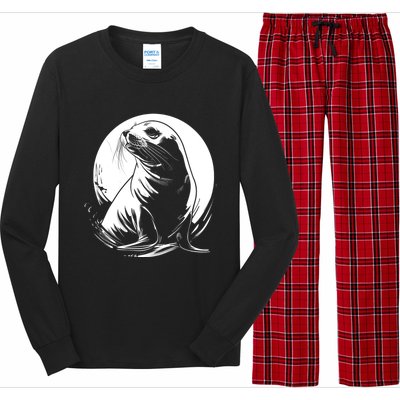 Seal Sea Lion Zookeeper Animal Gift Long Sleeve Pajama Set