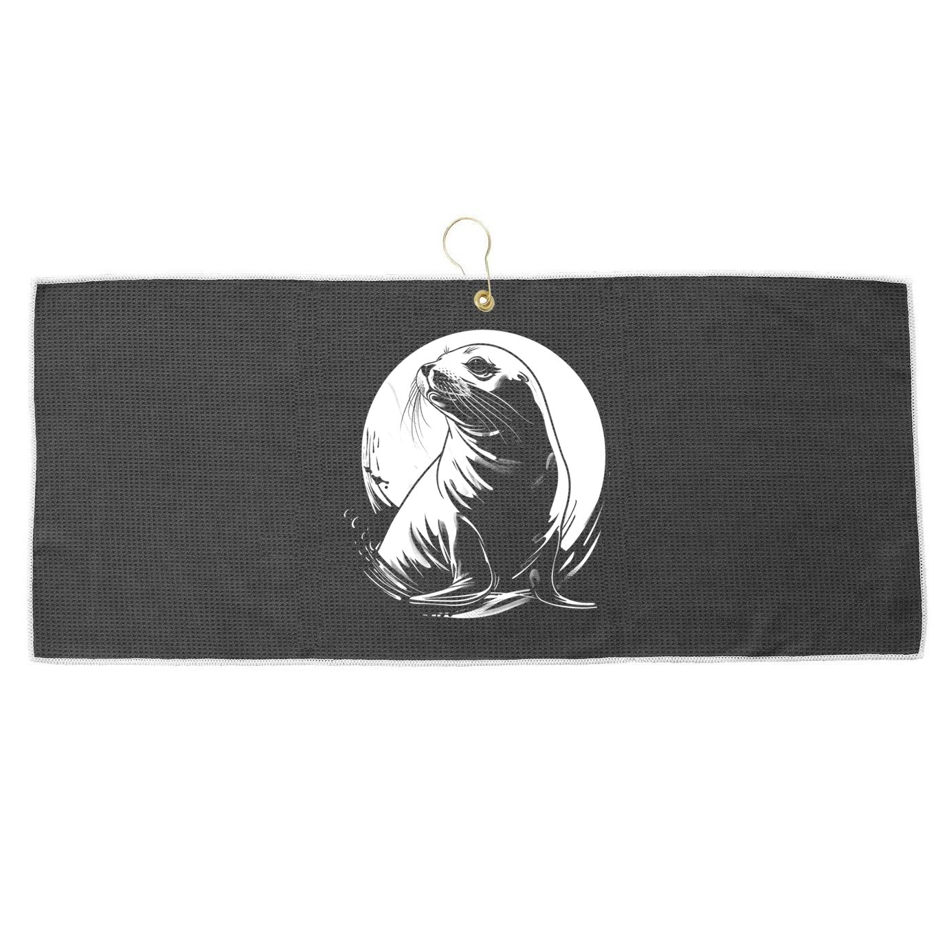 Seal Sea Lion Zookeeper Animal Gift Large Microfiber Waffle Golf Towel