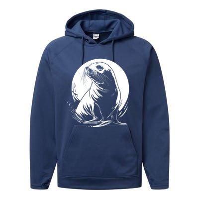 Seal Sea Lion Zookeeper Animal Gift Performance Fleece Hoodie