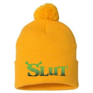 Slut Pom Pom 12in Knit Beanie