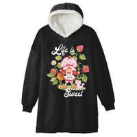 Life Is Sweet Vintage Berry Garden Hooded Wearable Blanket