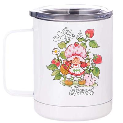 Life Is Sweet Vintage Berry Garden 12 oz Stainless Steel Tumbler Cup