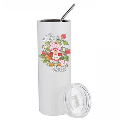 Life Is Sweet Vintage Berry Garden Stainless Steel Tumbler