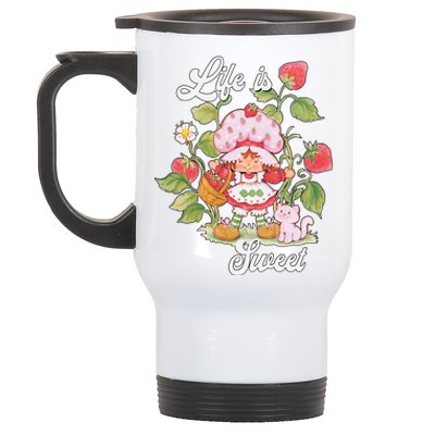 Life Is Sweet Vintage Berry Garden Stainless Steel Travel Mug