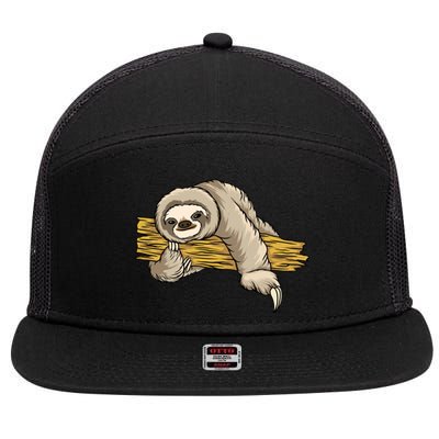 Sloth 7 Panel Mesh Trucker Snapback Hat