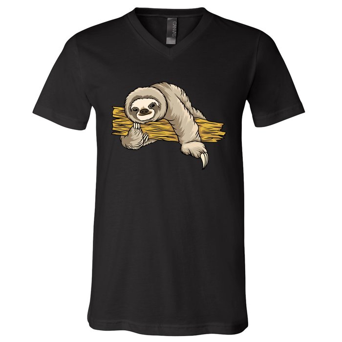 Sloth V-Neck T-Shirt