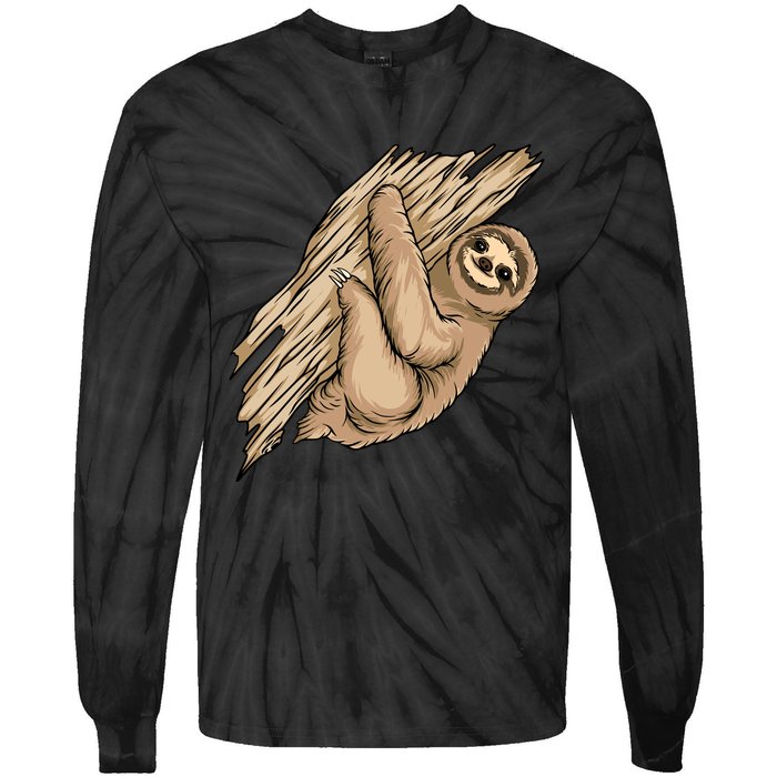 Sloth Tie-Dye Long Sleeve Shirt