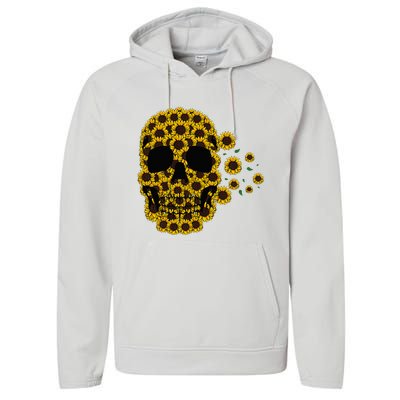 Sunflower Skull Lazy Halloween Costume Cute Skeleton Performance Fleece Hoodie