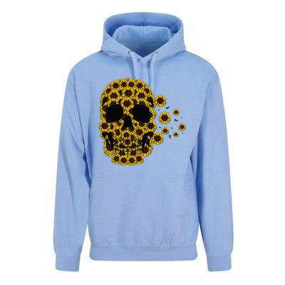 Sunflower Skull Lazy Halloween Costume Cute Skeleton Unisex Surf Hoodie