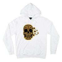 Sunflower Skull Lazy Halloween Costume Cute Skeleton Hoodie