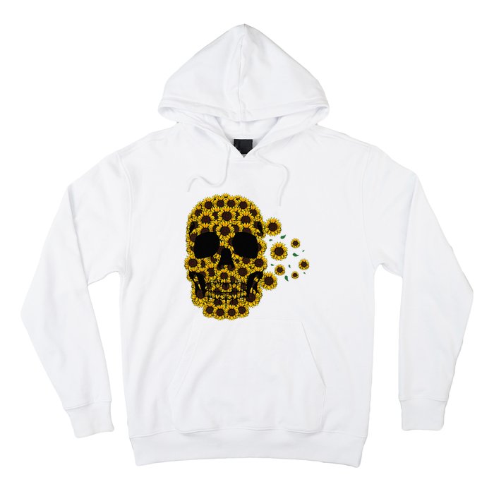 Sunflower Skull Lazy Halloween Costume Cute Skeleton Hoodie