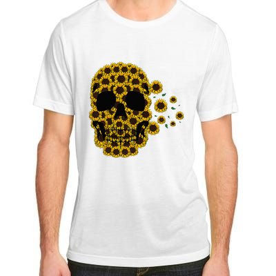 Sunflower Skull Lazy Halloween Costume Cute Skeleton Adult ChromaSoft Performance T-Shirt