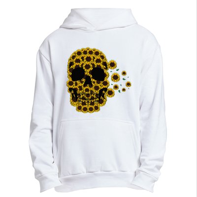 Sunflower Skull Lazy Halloween Costume Cute Skeleton Urban Pullover Hoodie