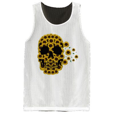 Sunflower Skull Lazy Halloween Costume Cute Skeleton Mesh Reversible Basketball Jersey Tank